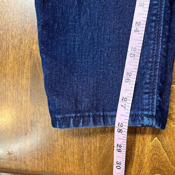 Spanx Signature Straight Dark Wash High Rise Ankle Blue Jean Side Zip Size M - Picture 6 of 10